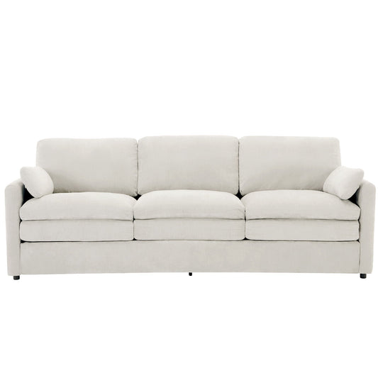 Cozy Upholstered 3 Seater Sofa With Double Cushion