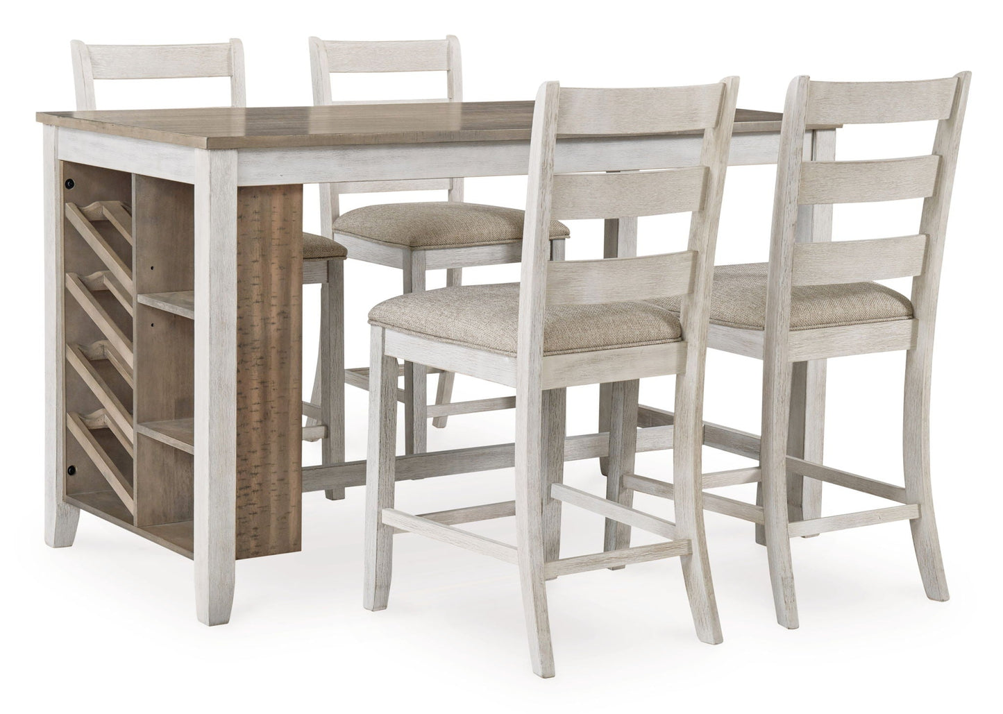 Skempton - Rectangular Counter Table With Storage - White