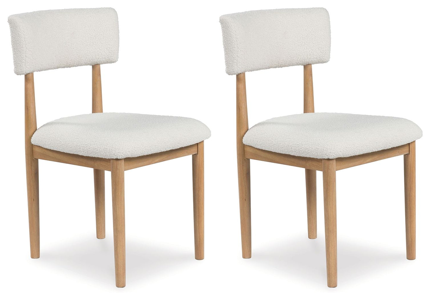 Sawdyn - Dining Upholstered Side Chair (Set of 2) - White / Light Brown