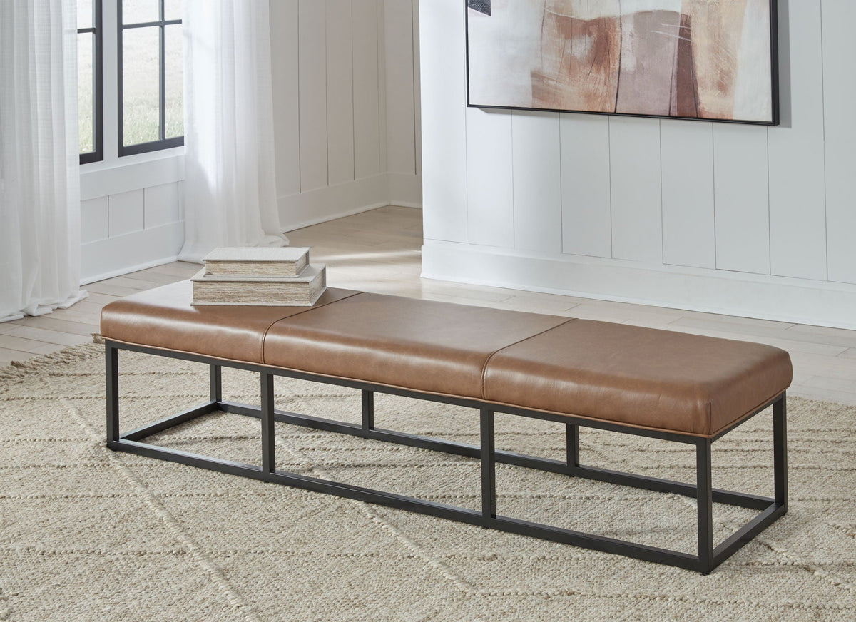 Joston - Accent Bench - Caramel