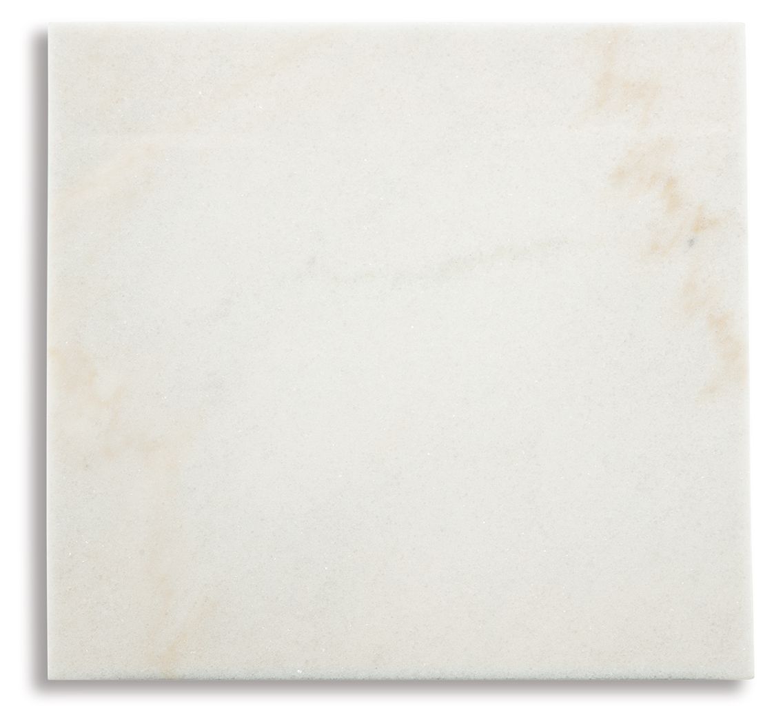 Fostead - Square End Table - White / Espresso