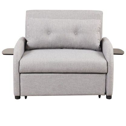 Versatile Pull Out Sofa Sleeper 3 In 1 With Wing Table & USB Charge, Compact Design