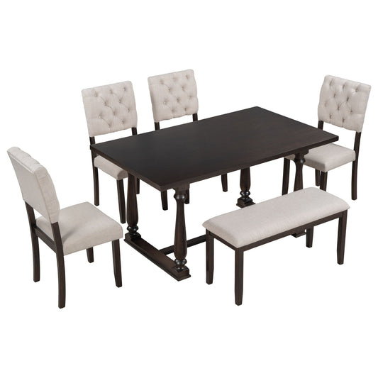 6 Piece Dining Set Retro Style