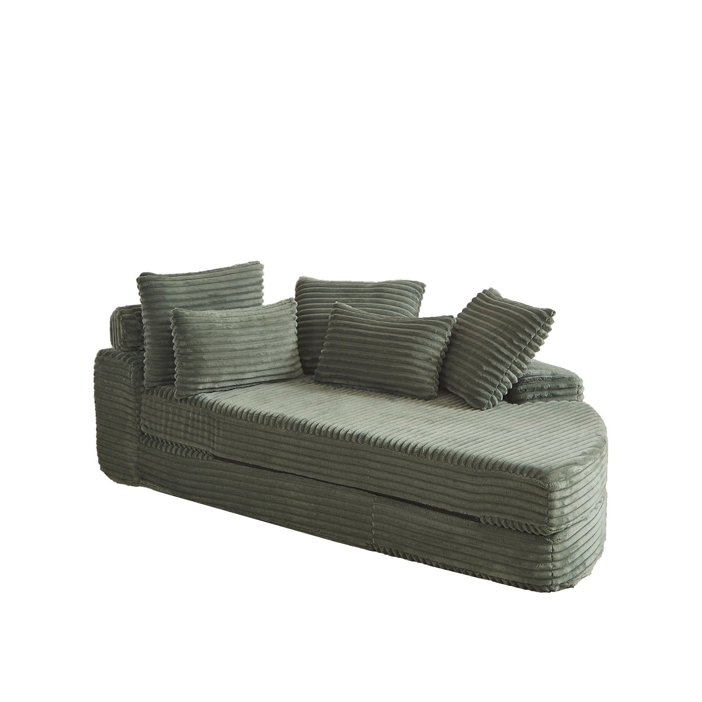Semi Circular 2 In 1 Sofa Bed With Neck Pillow