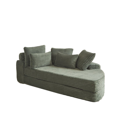 Semi Circular 2 In 1 Sofa Bed With Neck Pillow