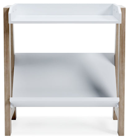 Blariden - Small Bookcase - White / Tan
