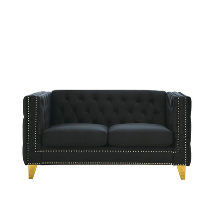 Modern Sofa With Button Tufting, Upholstered Couch For Living Room