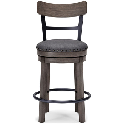 Caitbrook - UPH Swivel Barstool  - Gray