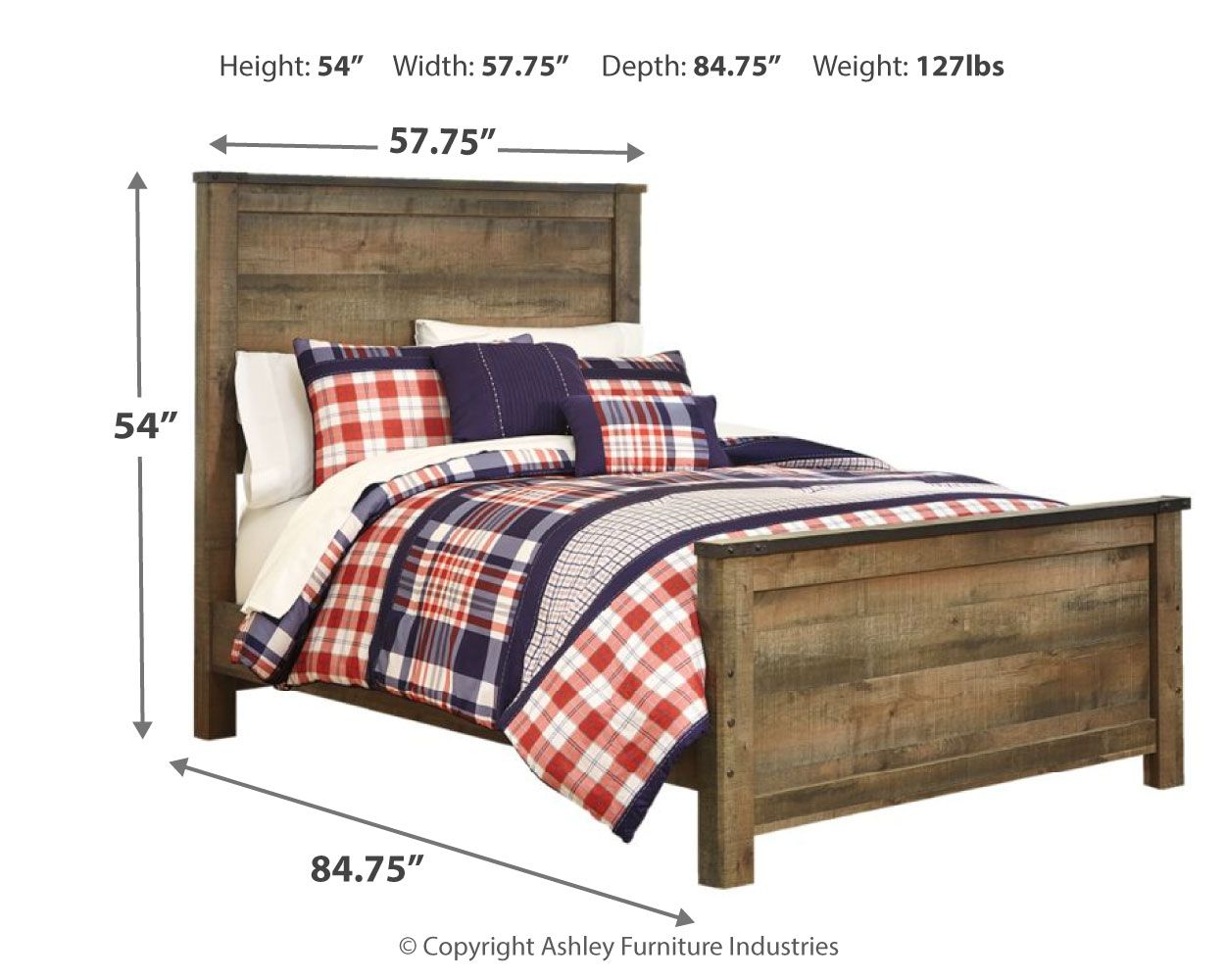 Trinell - Panel Bed