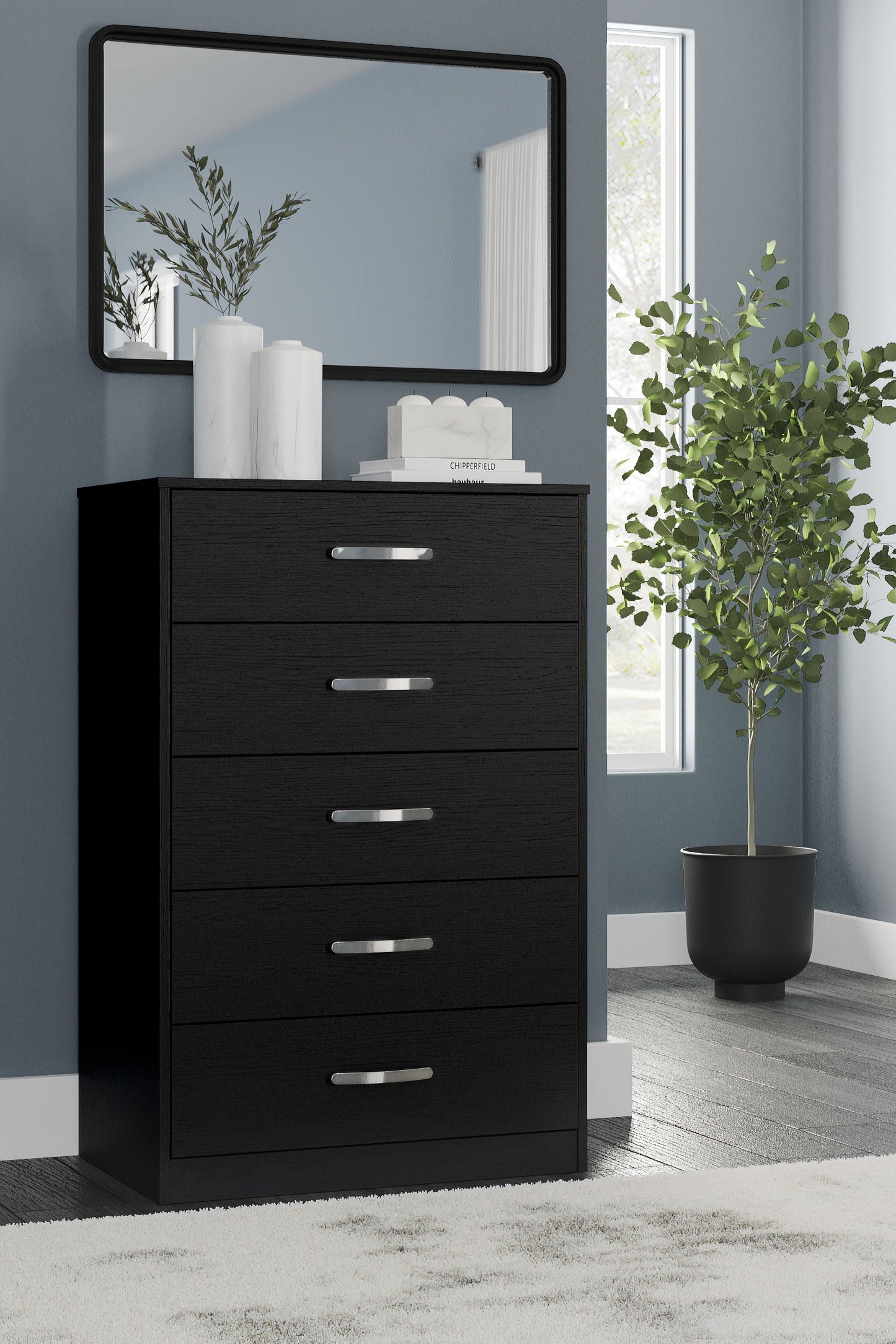 Finch - Five Drawer Chest - 46" Height - Black