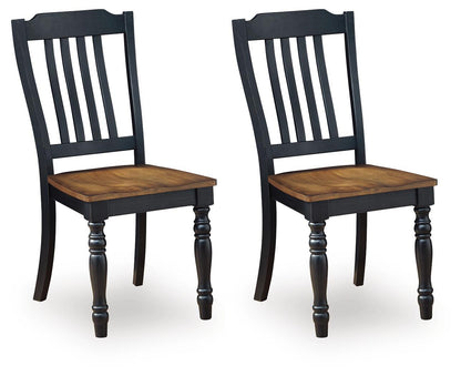 Clorazi - Dining Room Side Chair (Set of 2) - Black / Brown