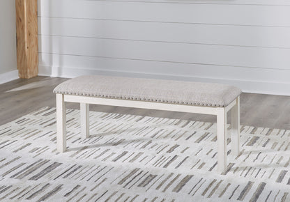 Robbinsdale - Large Upholstered Dining Room Bench - Antique White