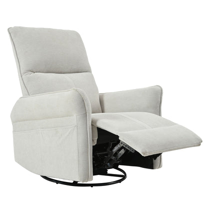 270° Power Swivel Rocker Glider Recliner Chair With USB Ports