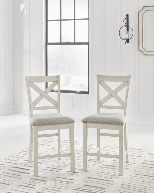 Robbinsdale - Upholstered Barstool (Set of 2) - Antique White
