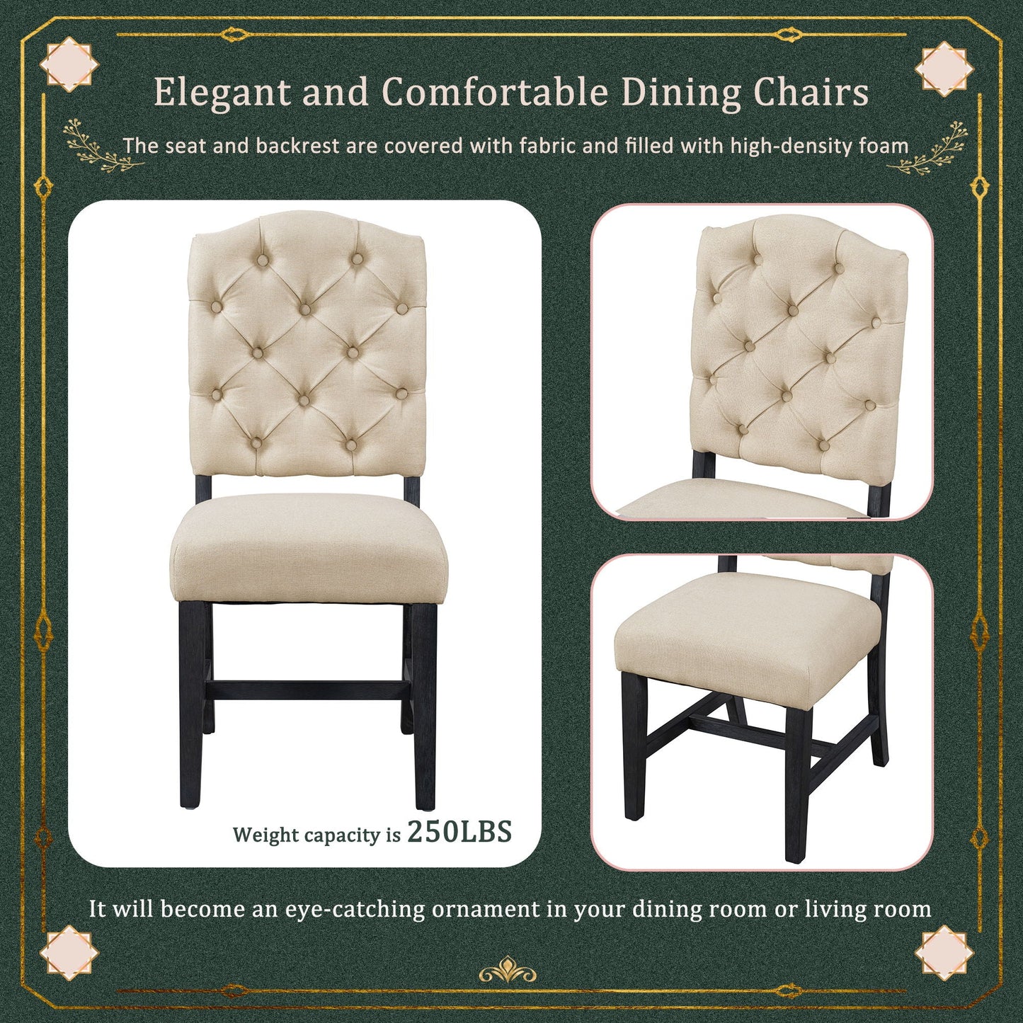 Retro Style Dining Chair Set