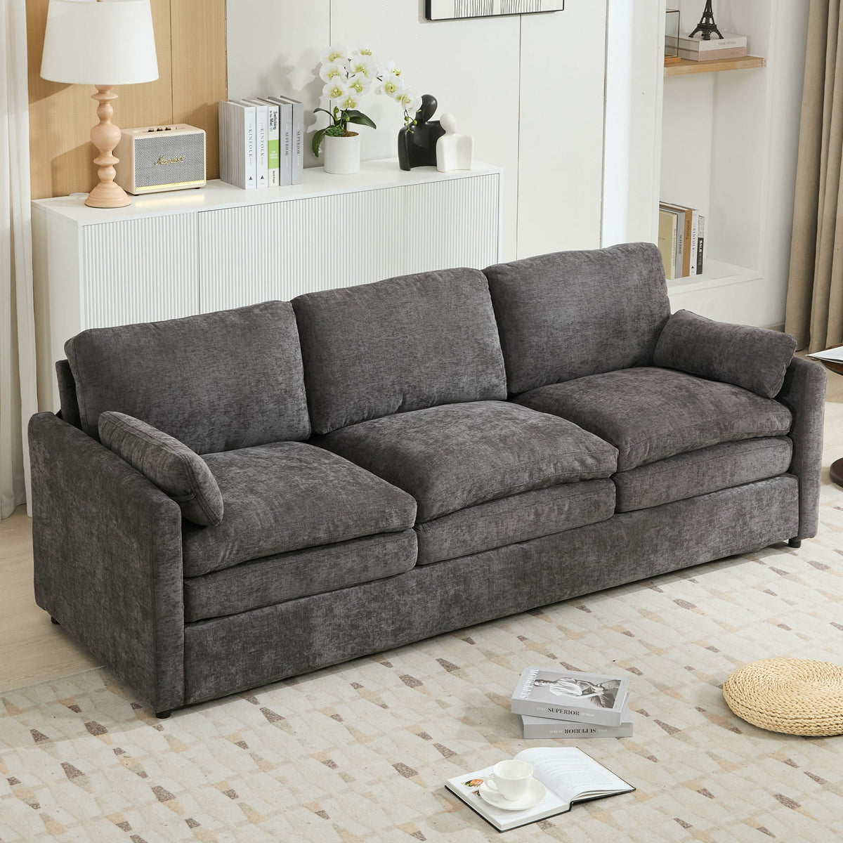 Cozy Upholstered 3 Seater Sofa Cushion For Living Room