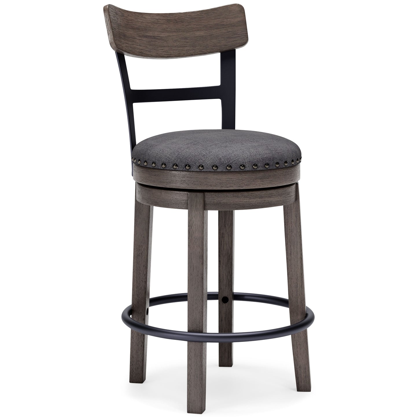 Caitbrook - UPH Swivel Barstool  - Gray