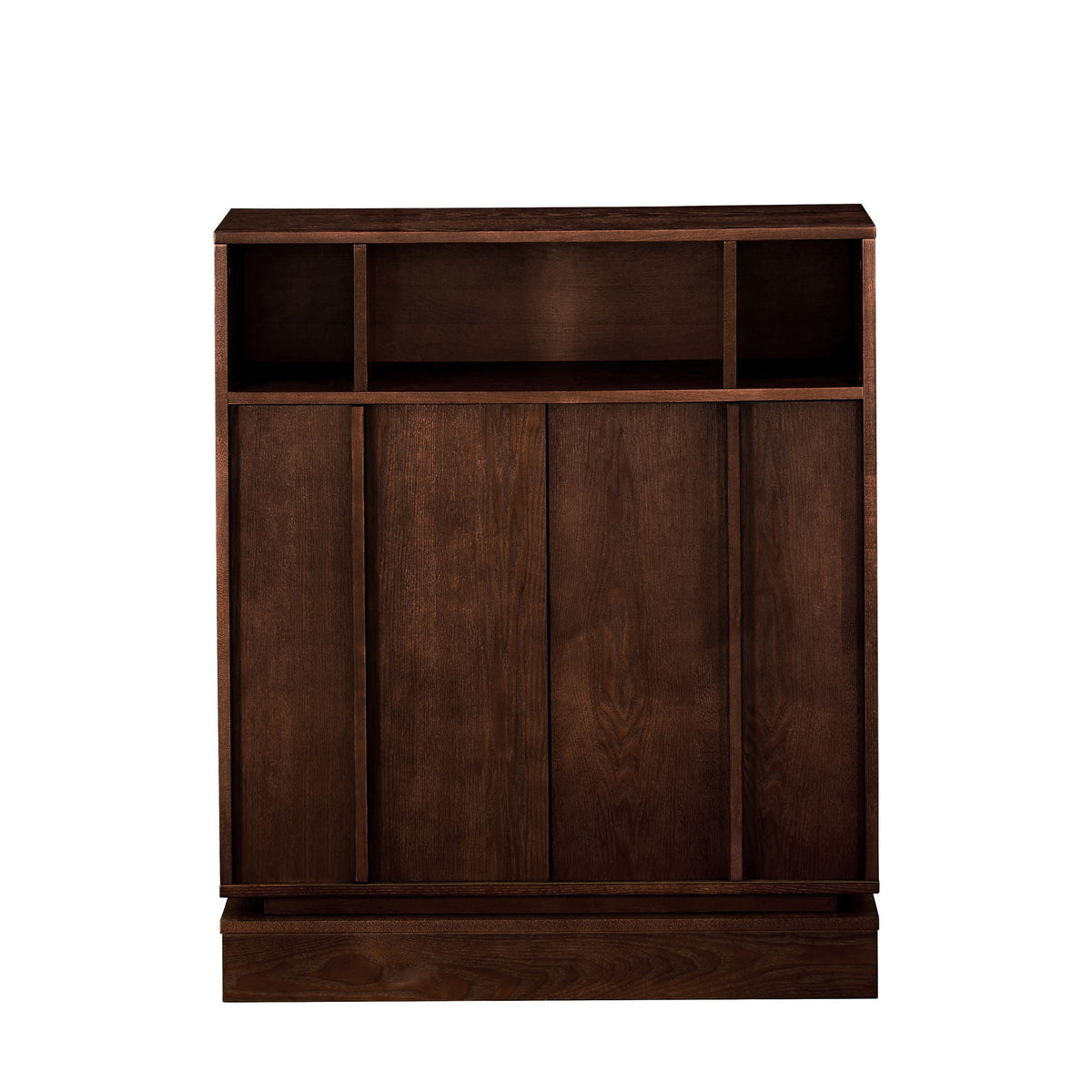 Fluted Sideboard Buffet Cabinet With 2 Doors And Adjustable Shelf, Storage Cabinet For Entryway