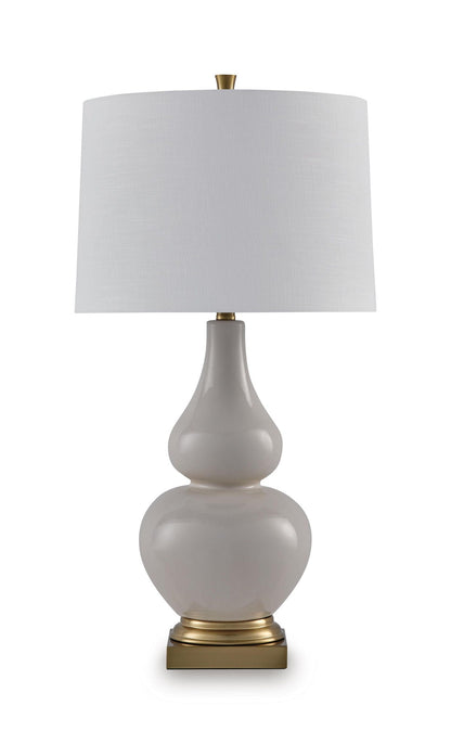 Weswick - Ceramic Table Lamp - Cream / Gold Finish