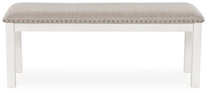 Robbinsdale - Large Upholstered Dining Room Bench - Antique White