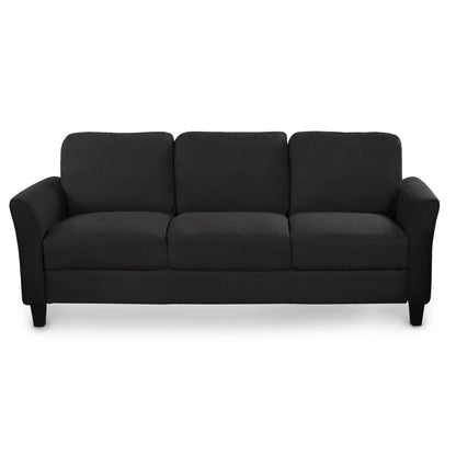 3 Seat Sofa Living Room Sofa - Black