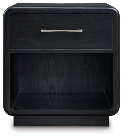 Rowanbeck - One Drawer Night Stand - Black