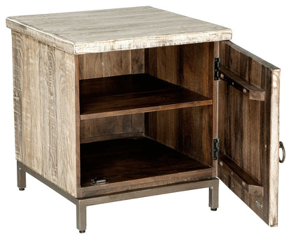 Laddford - Accent Cabinet - Shelf - Whitewash