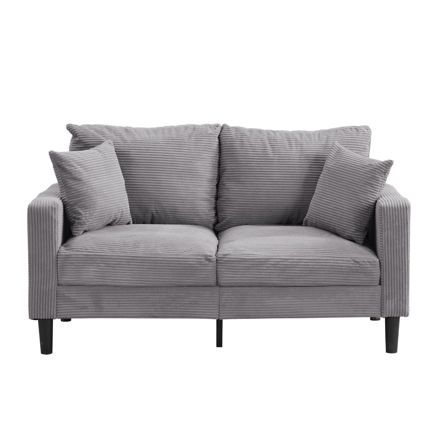 High Resilience Loveseat Sofa With Wooden Frame