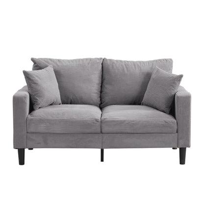 High Resilience Loveseat Sofa With Wooden Frame