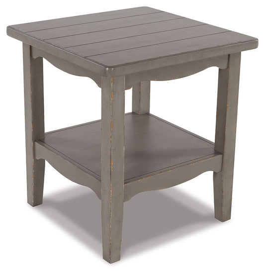 Charina Antique Gray Square End Table