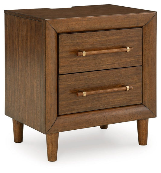 Lyncott - Two Drawer Night Stand - Brown