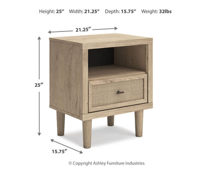 Cielden - One Drawer Night Stand - Two-Tone