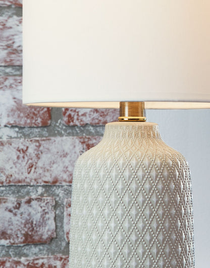 Donnford - Gray - Ceramic Table Lamp