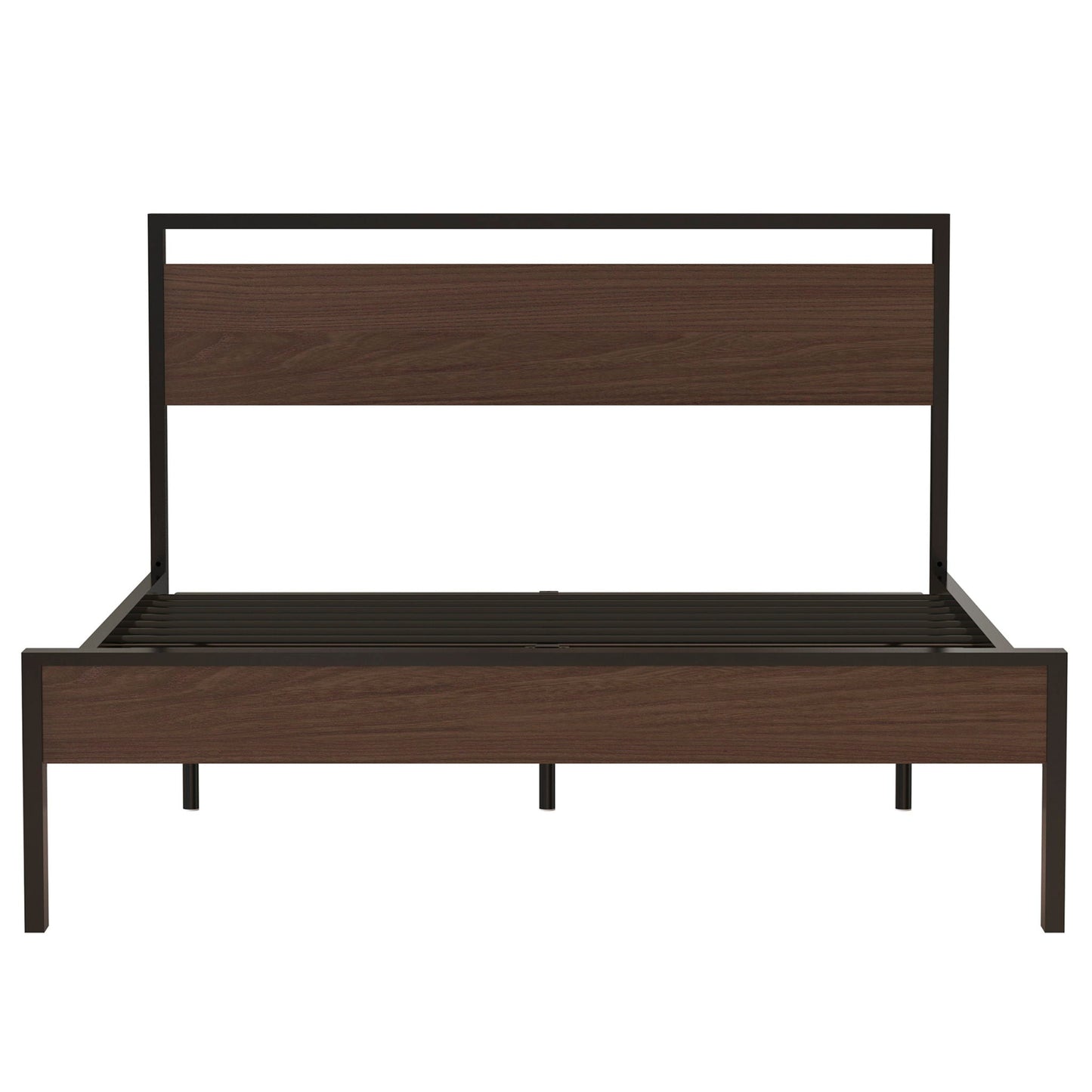 Ceres - Metal Bed With Wood Headboard & Footboard