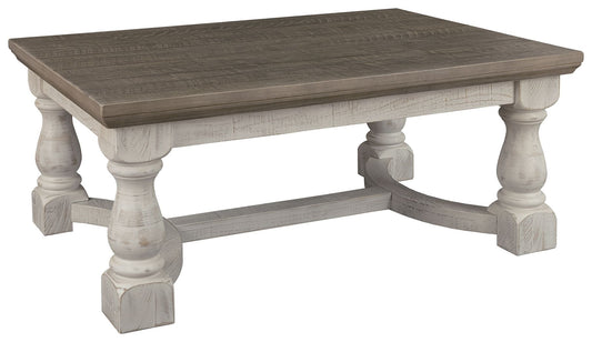 Havalance - Rectangular Cocktail Table - Gray / White