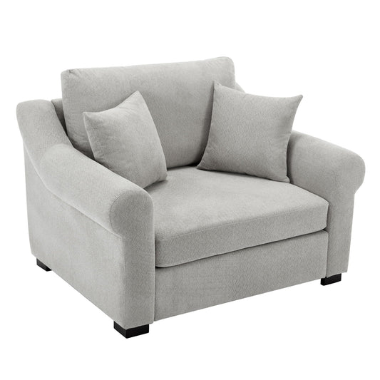 Modern Chenille Oversized Armchair, Chair And A Half, Single Sofa