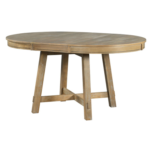 Gia - Round Extendable Dining Table With 16" Leaf Wood