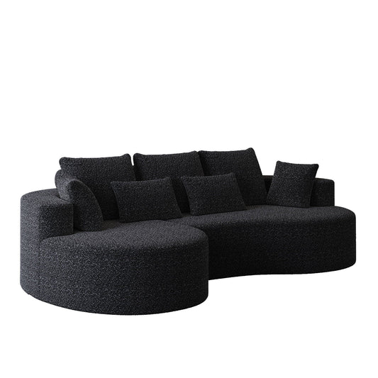 Curved Oversized Sectional Sofa With Extra Deep Seat
