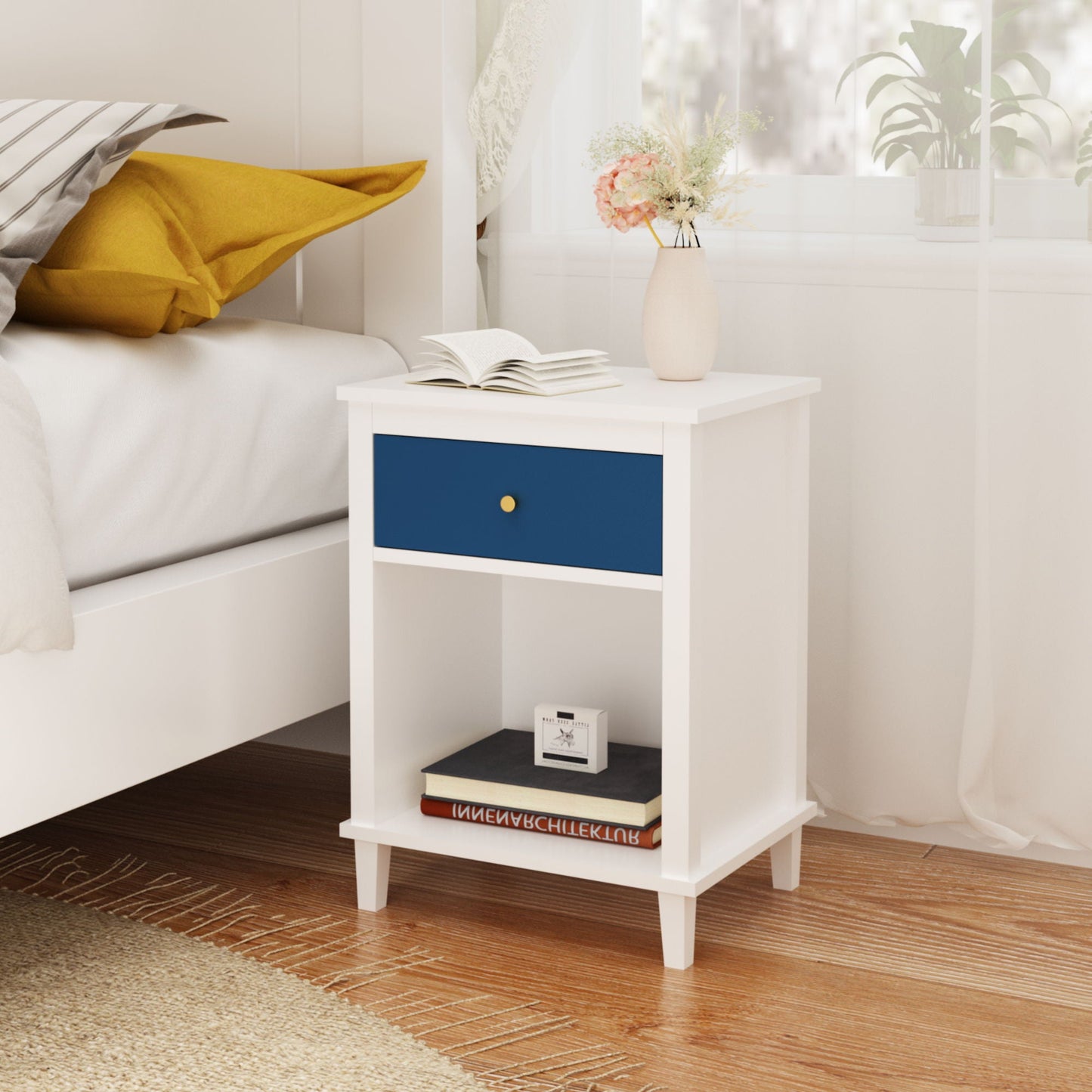 Nightstand With 1 Drawer 1 Shelf