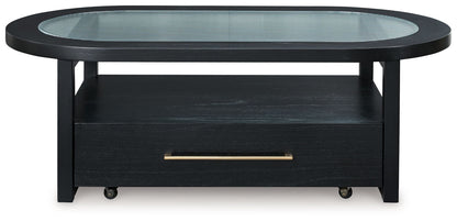 Winbardi - Oval Cocktail Table - Black