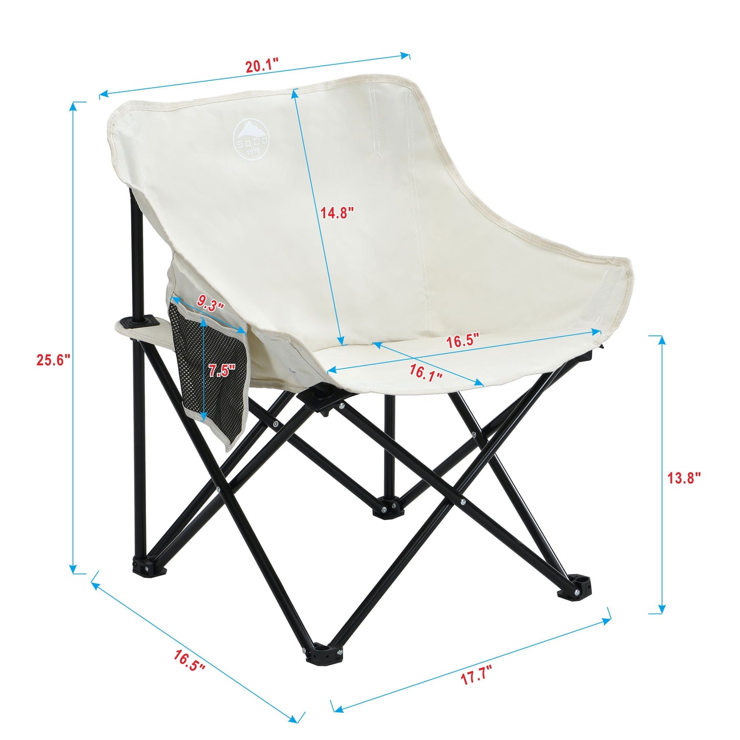 Portable Folding Camping Chairs With Carry Bag (Set of 2)