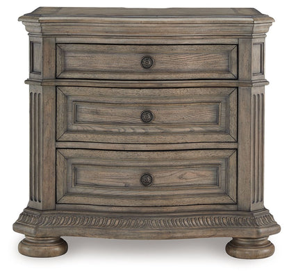 Ardenfield - Three Drawer Night Stand - Light Brown