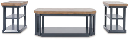 Landocken - Occasional Table Set (Set of 3) - Brown / Blue