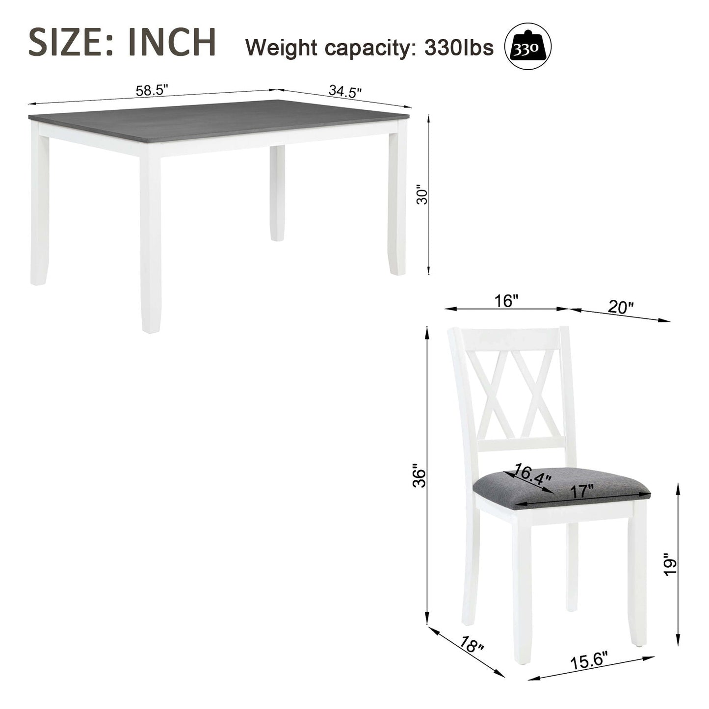 Modern Dining Set With Upholstered Chairs