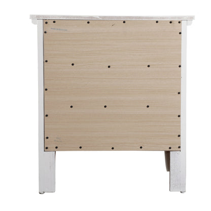 3 Drawer Nightstand - White