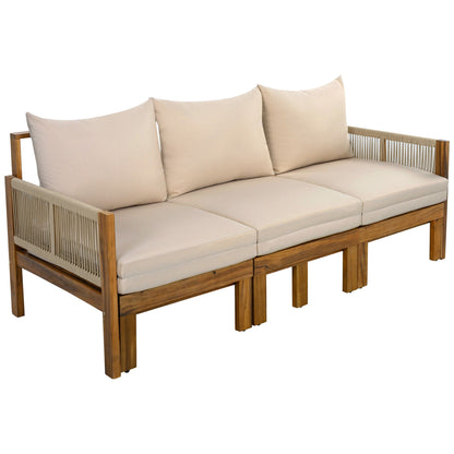 Outdoor 3 Seat Patio Sunbed