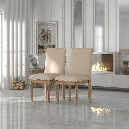 Upholstered Dining Chairs With Nailhead (Set of 2)