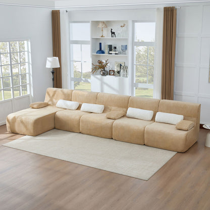 Oversized Sectional Sofa, Living Room Seating With Modular Design