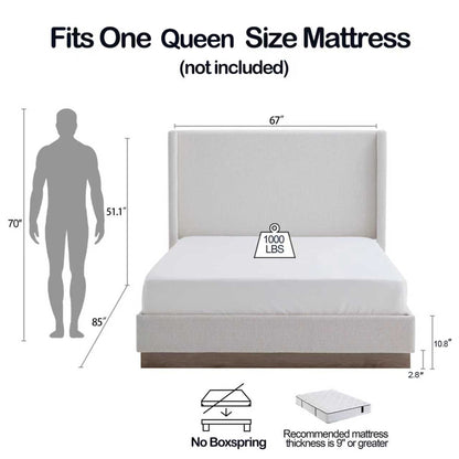 Hale - Upholstered Wingback Bed