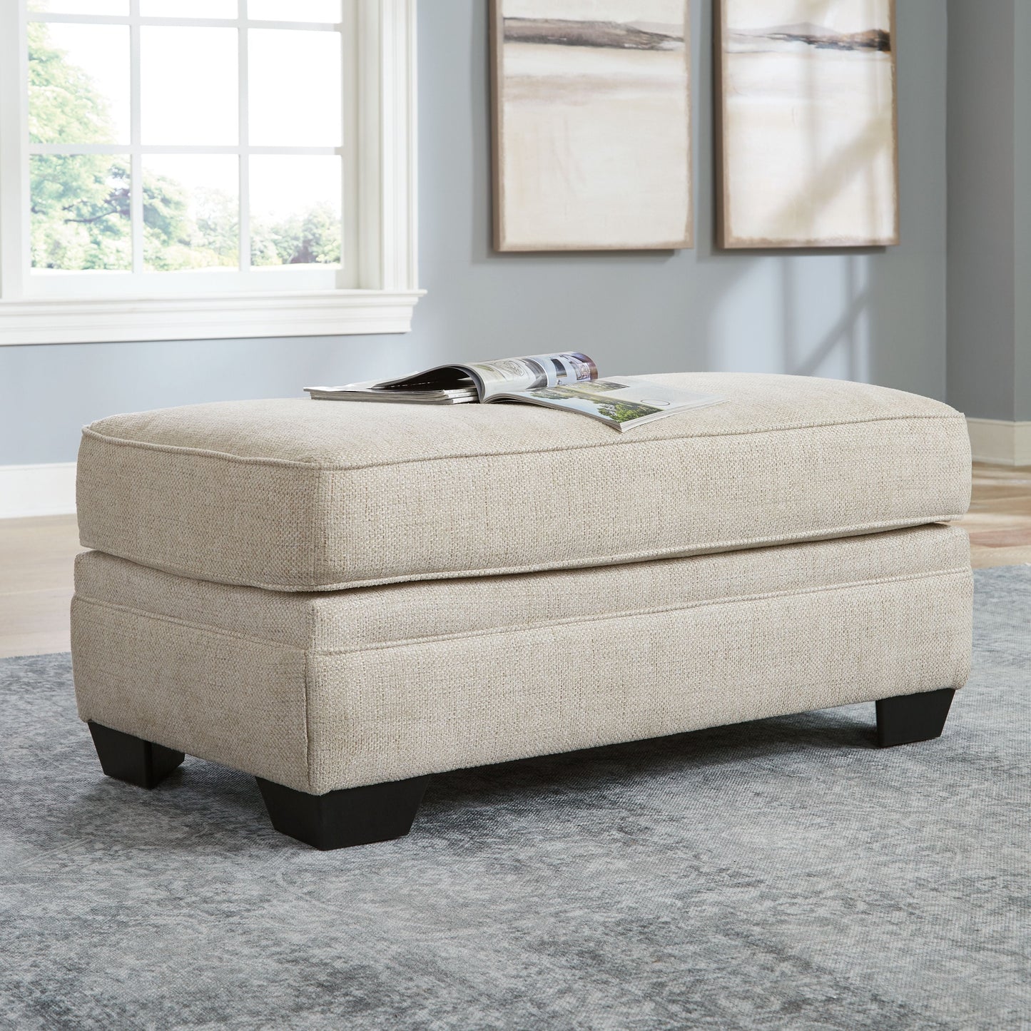 Rilynn - Linen - Ottoman